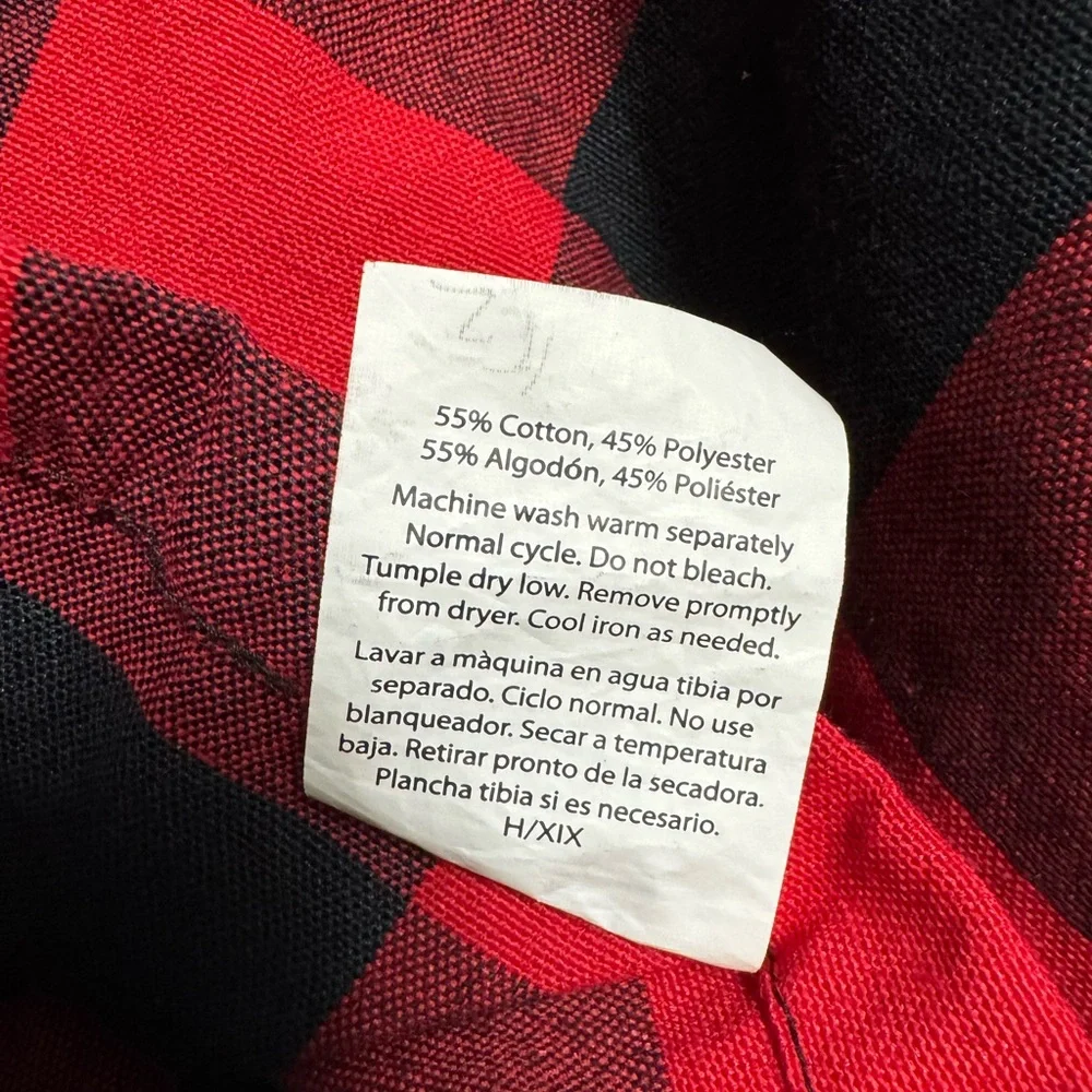Holiday Time Red‎ and Black Buffalo Plaid Round Fabric Tablecloth 70